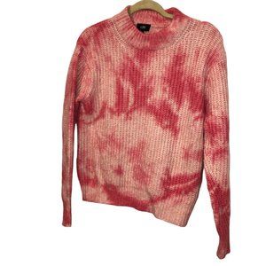 Line Barbie Pink Tie Dye FALL Strawberry Shebert crew neck sweater XS